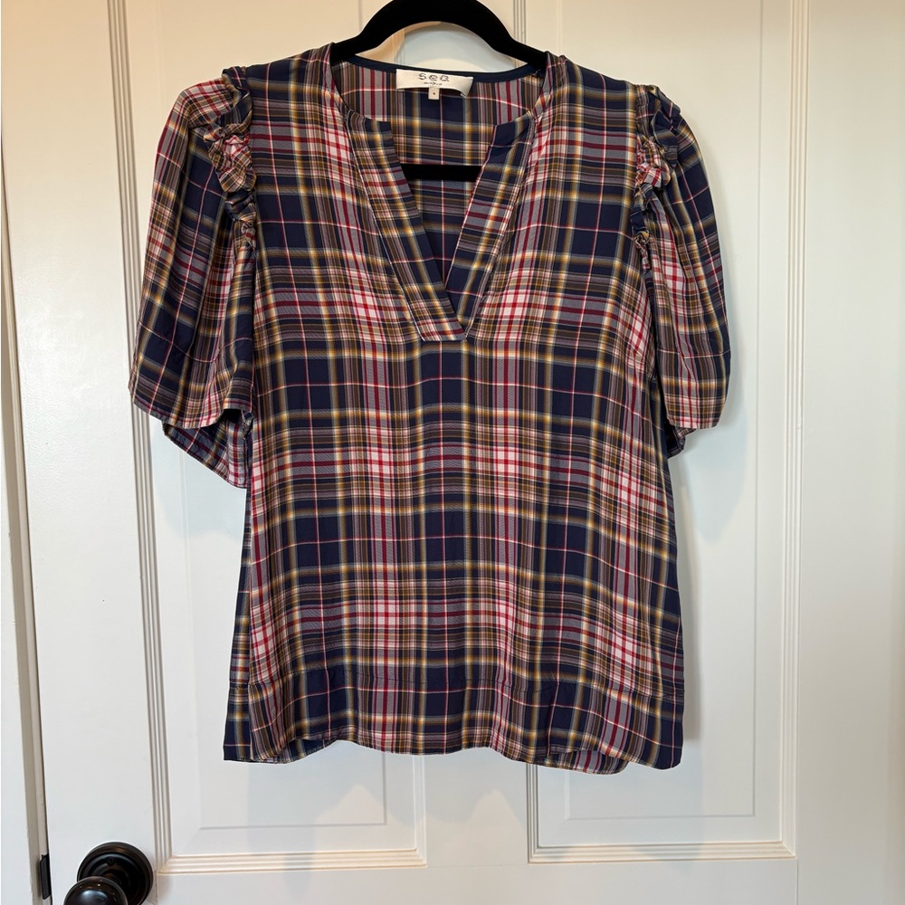 Sea New York Plaid Blouse